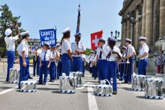 Les Cadets se mettent en formation pour défiler