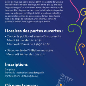 Portes ouvertes aux Cadets de Genève